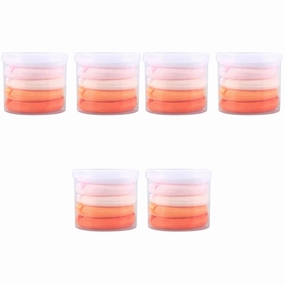3sets Velvet Powder Puff Makeup Applicators for Women Foundation Sponges Ribbon Small Fluffy Skin-friendly for Girls 2boxes*3 Color
