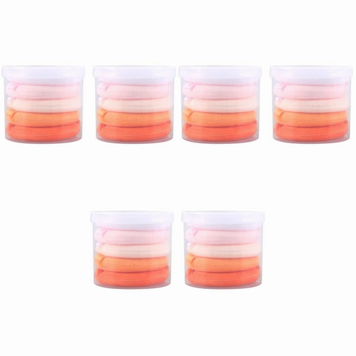 3sets Velvet Powder Puff Makeup Applicators for Women Foundation Sponges Ribbon Small Fluffy Skin-friendly for Girls 2boxes*3 Color