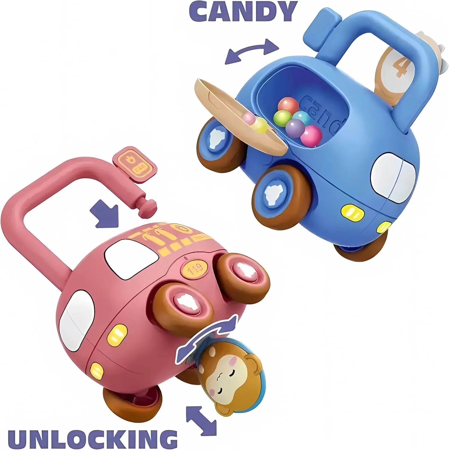 4 Pieces Preschool Games Montessori Lock and Key Toy Set Number Learning Locks toddler learning toy Numbers 1-4