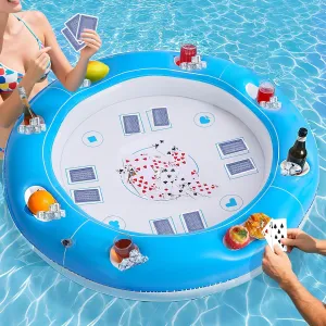 40 inchs Diameter Oversized Round Floating Table for Pool,Inflatable Pool Trays, Floating Tray for or Floating Game Table,Inflatable Game Table for Indoor Outdoor Beach Summer Parties