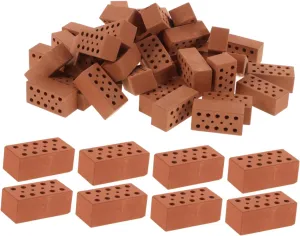 40Pcs DIY Miniature Brick Models Realistic Fake Bricks for Model House Layouts Architecture Displays and Miniature Scenes Made of Pottery Clay Safe