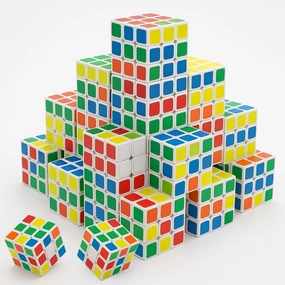 48 Pack Mini Magic Cube Set Party Favors for Kids, 1.18inch 3x3 Party Puzzle Game Toys, School Rewards & Classroom Prizes, Perfect for Birthdays, Easter, Christmas & Stocking Stuffers