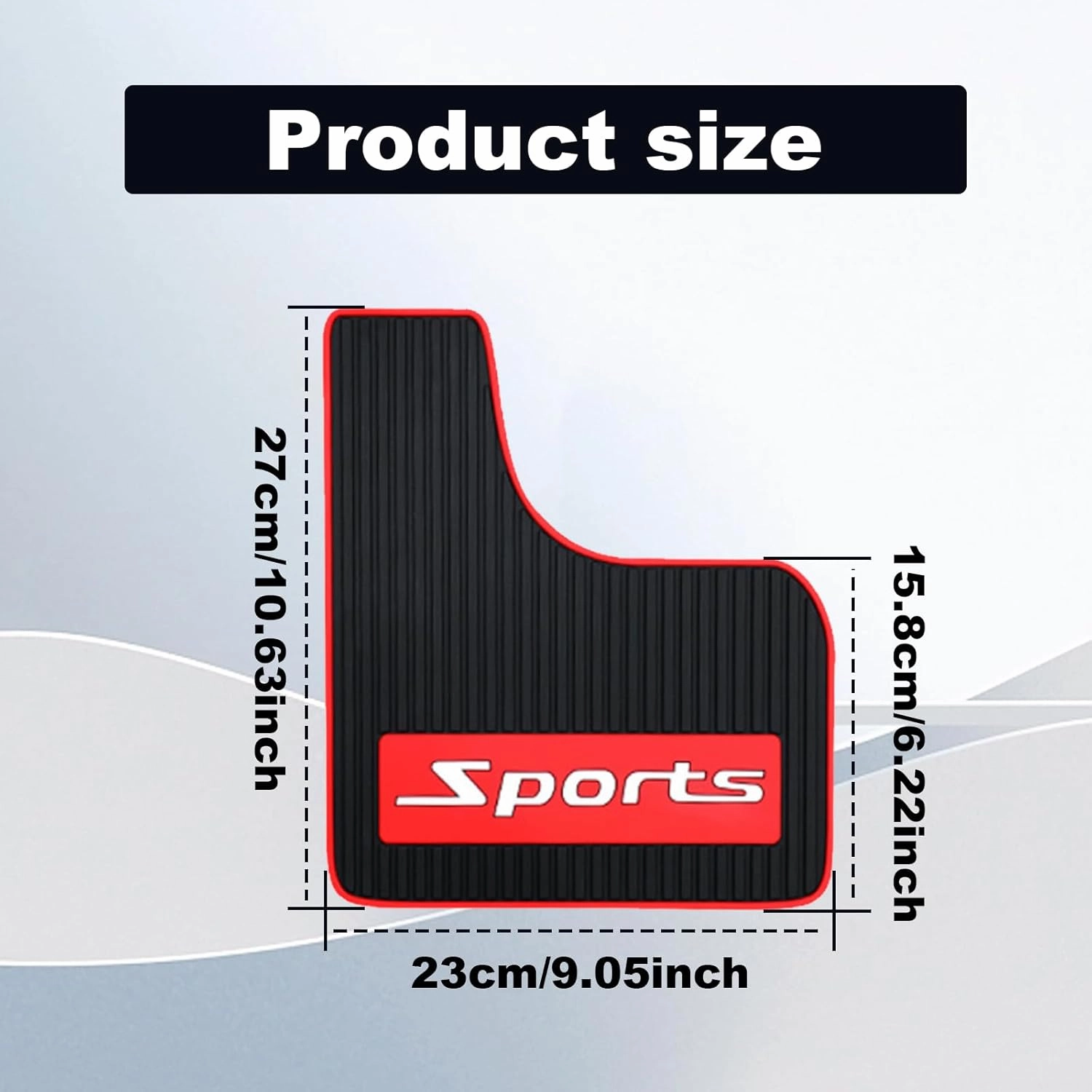 4 pcs Car Mud Flaps Universal Rubber Mudguard - Soft Material Automotive Fender - Splash Guards Rubber mud Guard Universal Pickup SUV - No Collision Universal 27cm23cm0.5cm