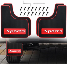 4 pcs Car Mud Flaps Universal Rubber Mudguard - Soft Material Automotive Fender - Splash Guards Rubber mud Guard Universal Pickup SUV - No Collision Universal 27cm23cm0.5cm