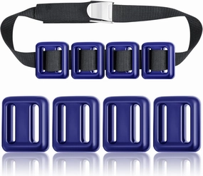 4 Pcs Dive Weights Belt for Scuba Diving Coated Dive Weights Nylon Dive Belt with 1 Metal Quick Release Buckle for Free Diving Spear Fishing