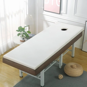 4cm,180 * 60cm(S), Massage Table Sponge Mattress with Face Hole Thicken Lash Bed Topper Spa Bed Protection Pad for Tattoo Table Beauty Salon High Density Cushion Round Head