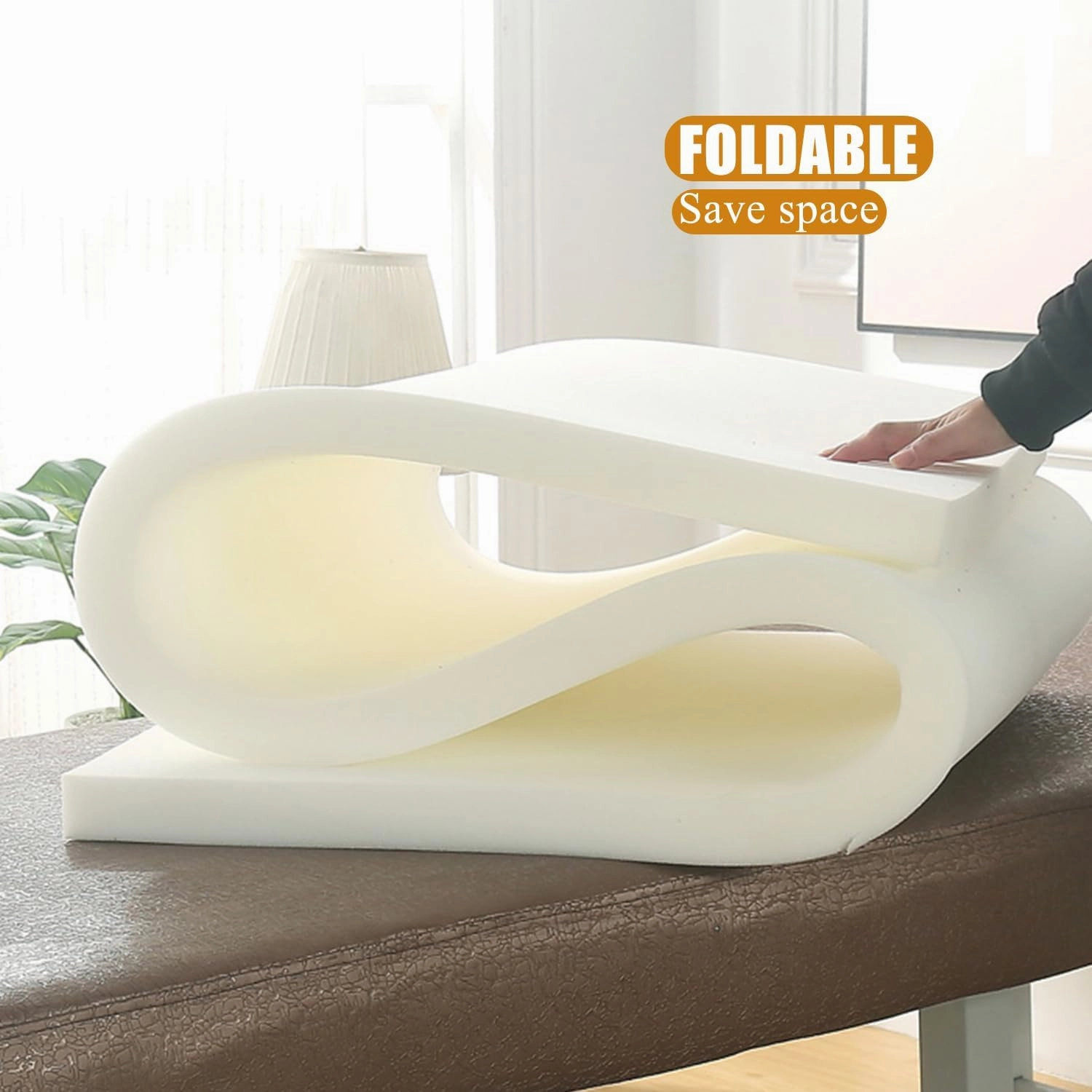 4cm,180 * 60cm(S), Massage Table Sponge Mattress with Face Hole Thicken Lash Bed Topper Spa Bed Protection Pad for Tattoo Table Beauty Salon High Density Cushion Round Head