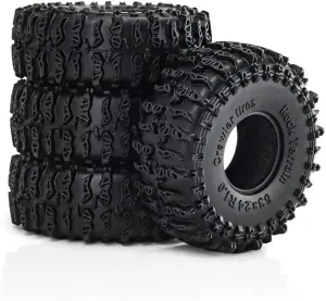 4pcs 63mm 1.0" Soft Rubber Wheel Tire for 1/18 1/24 RC Crawler Car TRX4M SCX24 AX24 Upgrade Parts Accessories
