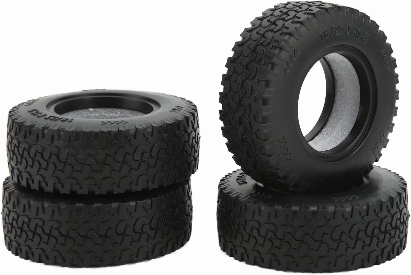 4PCS 1.55 Inch Soft Rubber Wheel Tires Rc Car Wheels for Tamiya 01 Lc70 Lc80 1/18 Air Utb18 Capra Remote Control Car Upgrade Part