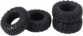 4PCS 48Mm 1.0 Soft Rubber Wheel Tires Tyre for 1/24 RC Crawler Car Axial SCX24 90081 AXI00002 Upgrade Parts