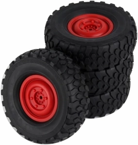 4pcs 72mm Soft Tire Compatible with D90 MN98 MN99S C14 C24 C34 B14 B24 LDRC P06 RC Car Upgrade Parts Accessories(Red)
