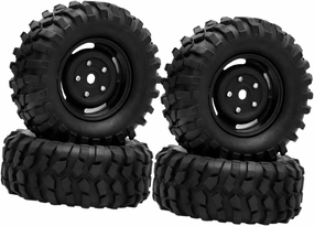 4Pcs RC Car Rubber Tires Simulation Wheels 1/10 DIY Modified Rubber Climbing Tires for RC Model Car Parts Accs