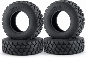 4pcs Wheels Tires 30mm Rubber Tires for 1/14 Tamiya Truck RC Crawler Car
