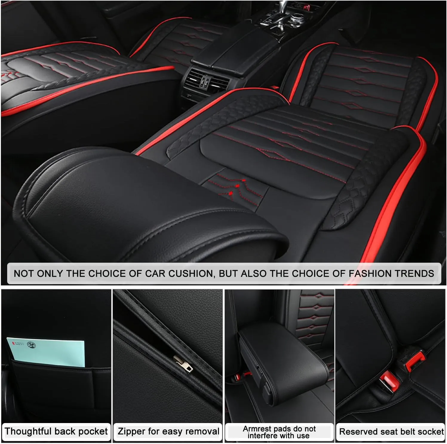 5 Seat Covers for Hyundai Elantra 2002-2024 Napa Leather Seat Covers Water and Dust Resistant Soft Car Seat Protectors Comfortable Car Seat Covers with Airbags (Beige, Luxury)