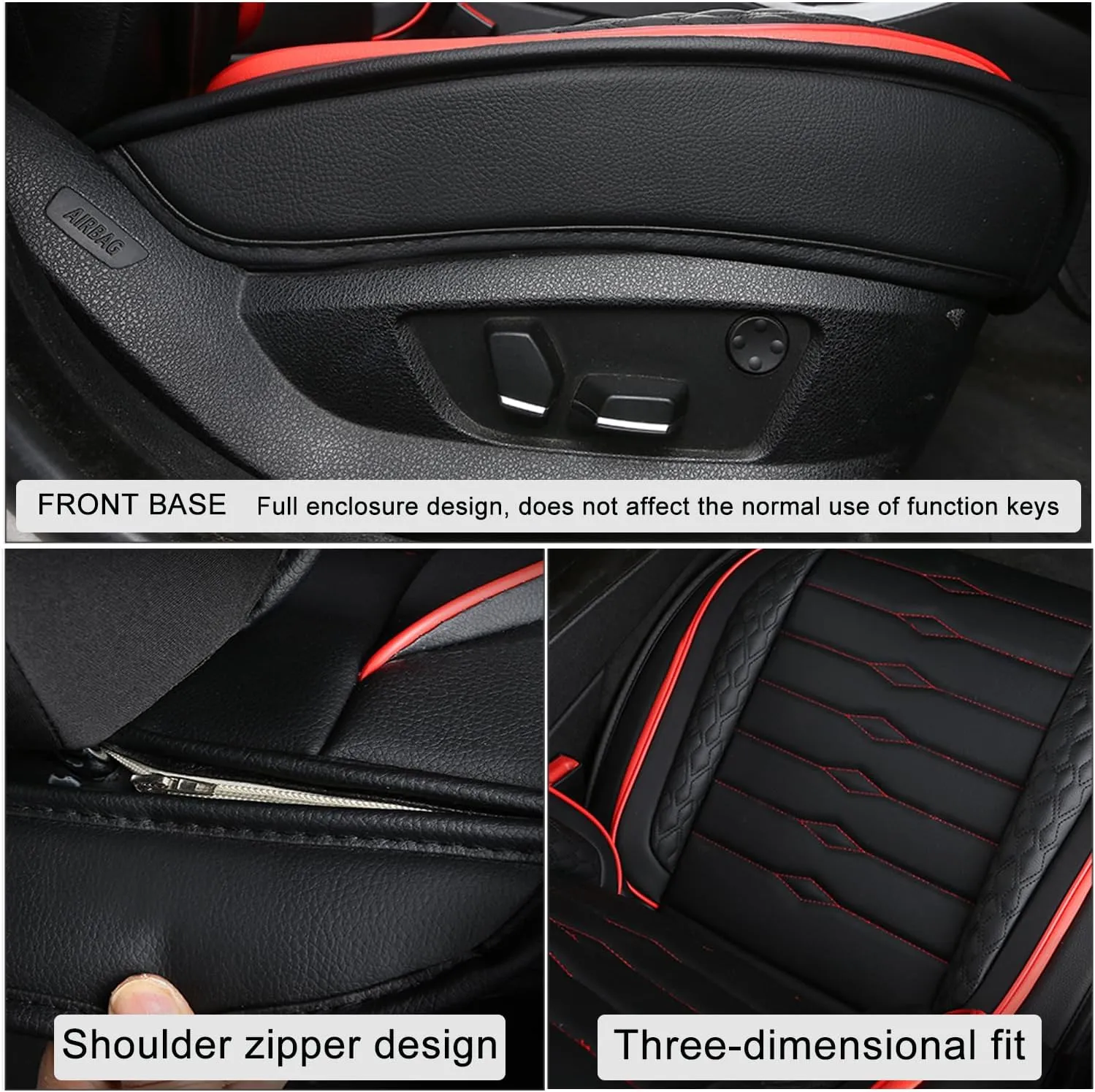 5 Seat Covers for Hyundai Elantra 2002-2024 Napa Leather Seat Covers Water and Dust Resistant Soft Car Seat Protectors Comfortable Car Seat Covers with Airbags (Beige, Luxury)