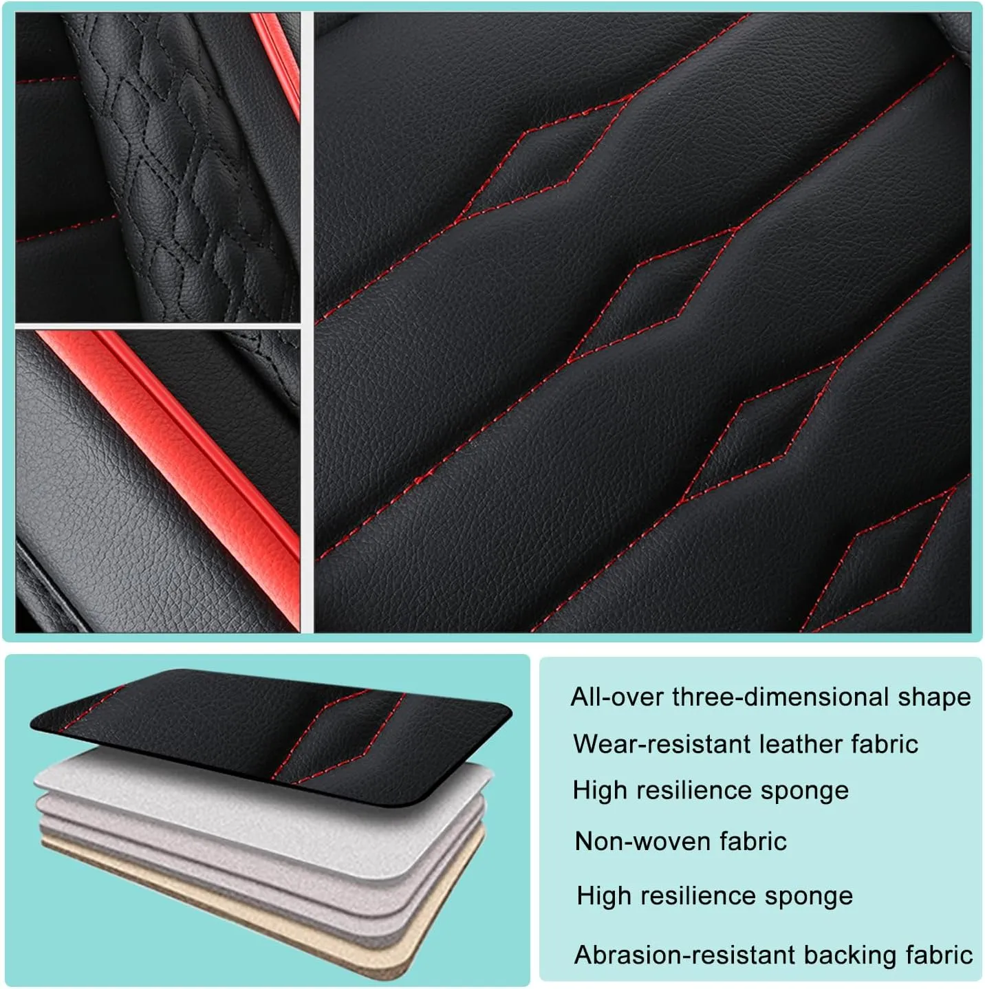 5 Seat Covers for Hyundai Elantra 2002-2024 Napa Leather Seat Covers Water and Dust Resistant Soft Car Seat Protectors Comfortable Car Seat Covers with Airbags (Beige, Luxury)
