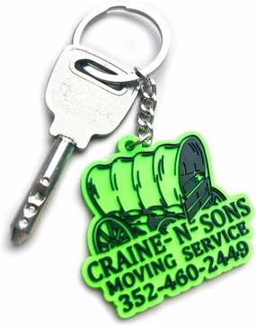 50 Pack Custom Keychains in Bulk with Company Logo or Text 3D PVC Rubber Key Tag Ring Promotional Items for Event