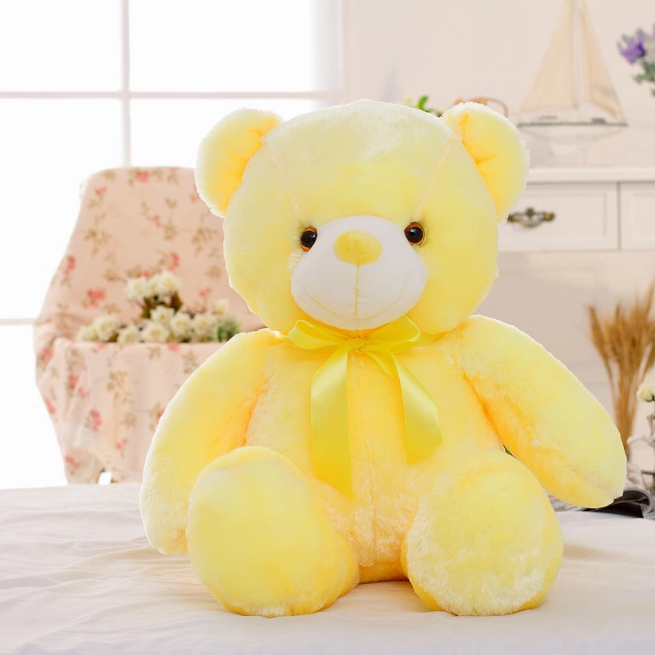 50cm Light-Up LED Teddy Bear Stuffed Animal Plush Toy Colorful Glowing Plushies Christmas Gift for Kid