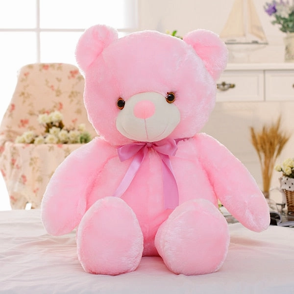 50cm Light-Up LED Teddy Bear Stuffed Animal Plush Toy Colorful Glowing Plushies Christmas Gift for Kid