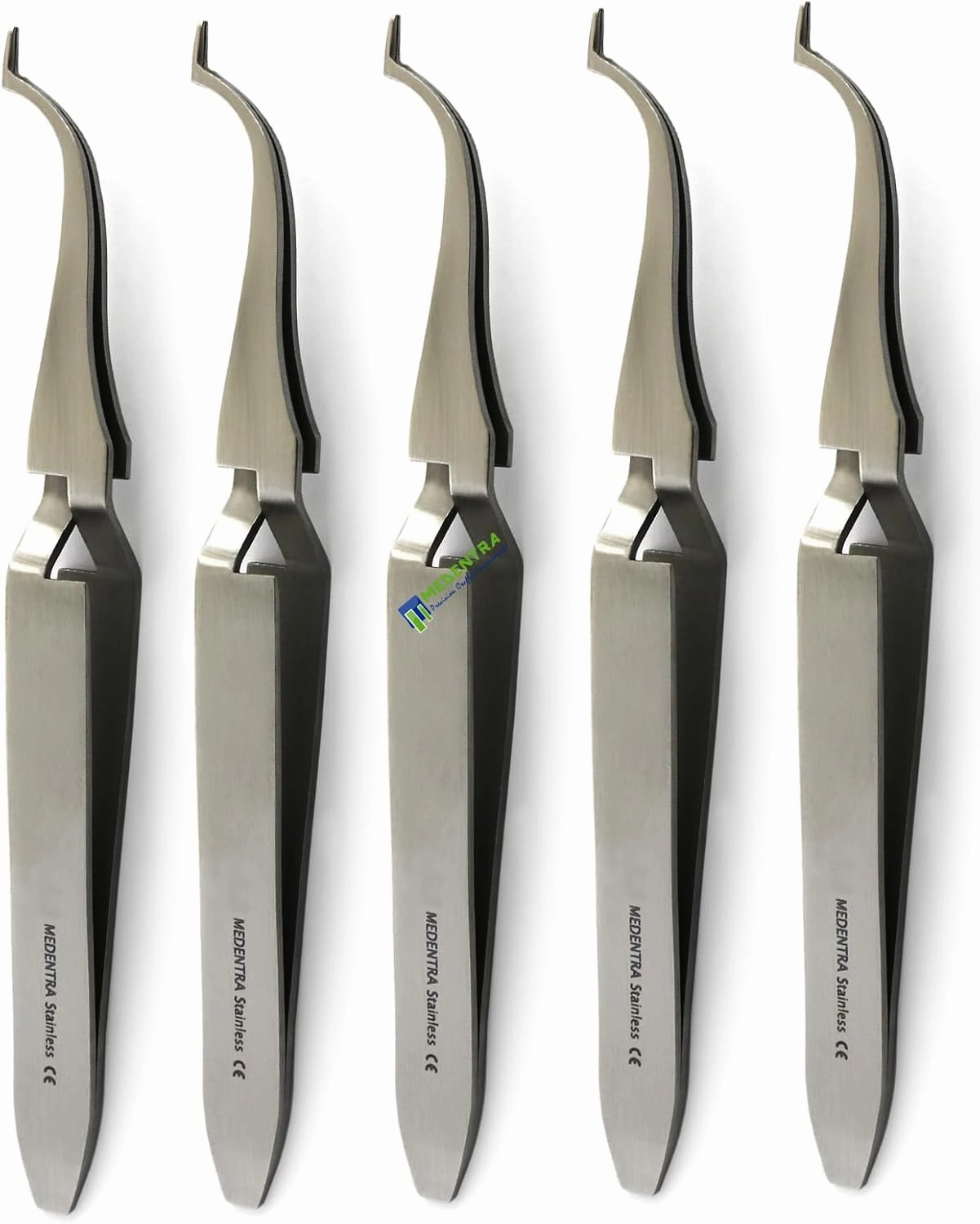 5 Pieces Dental Buccal Tube Tweezers Slim Orthodontic Bracket Holding Placing Positioning