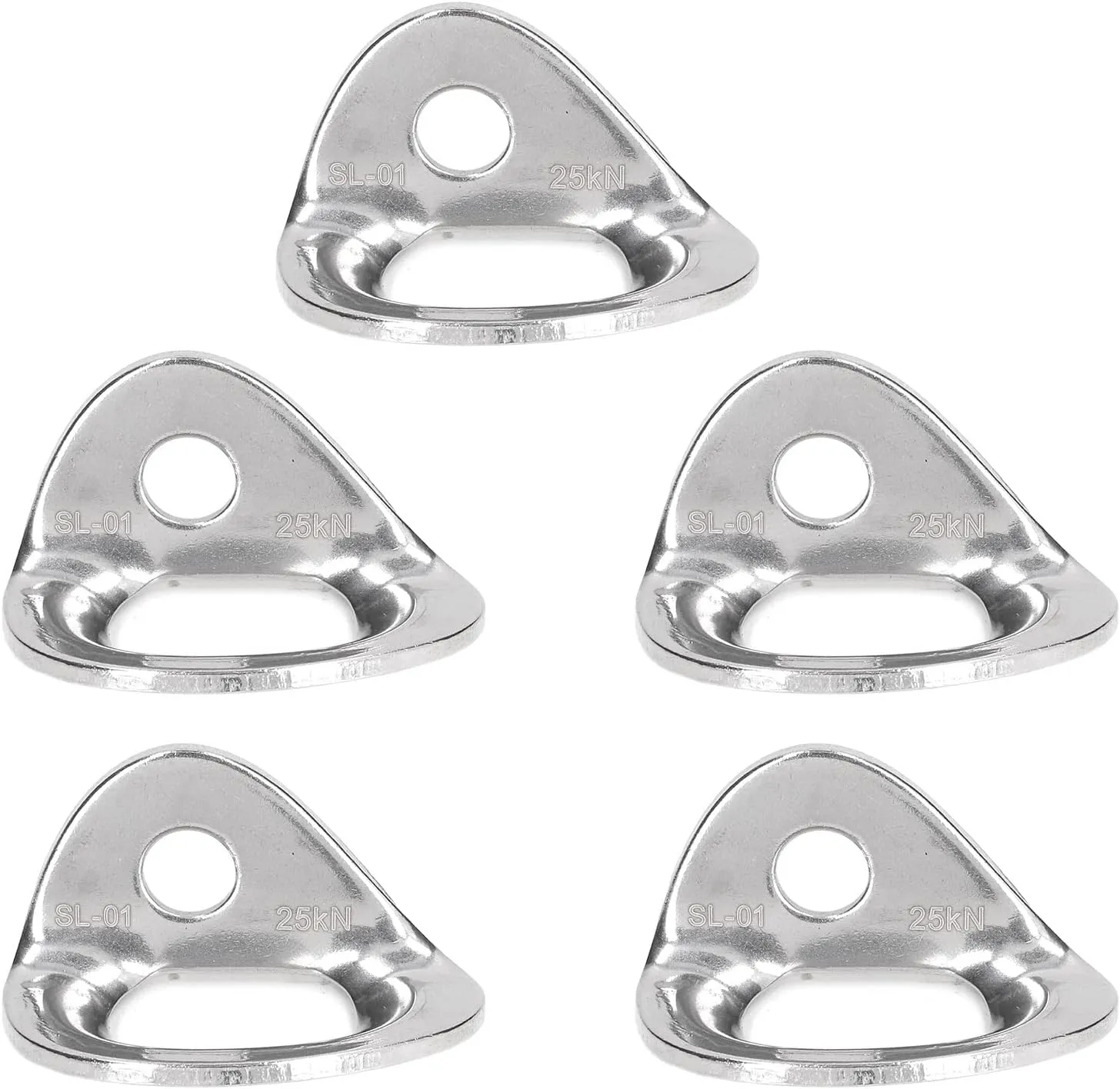 5PCS Climbing Anchor Set 316 Stainless Steel Hangers for Rappelling Aerial Work Outdoor Sports Safety Gear