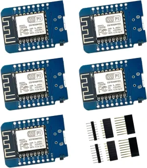 5Pcs D1 Mini NodeMcu ESP8266 ESP-12F WiFi Module Development Board Compatible with Arduino/WeMos D1 Mini