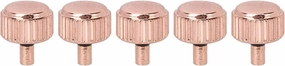5PCS Rose Gold Steel Watch Crowns, Lightweight and Durably Watchmaker Repair Tool Kit, Various and Sizes for Different Watch Repairs, Saving Expensive Repair Costs