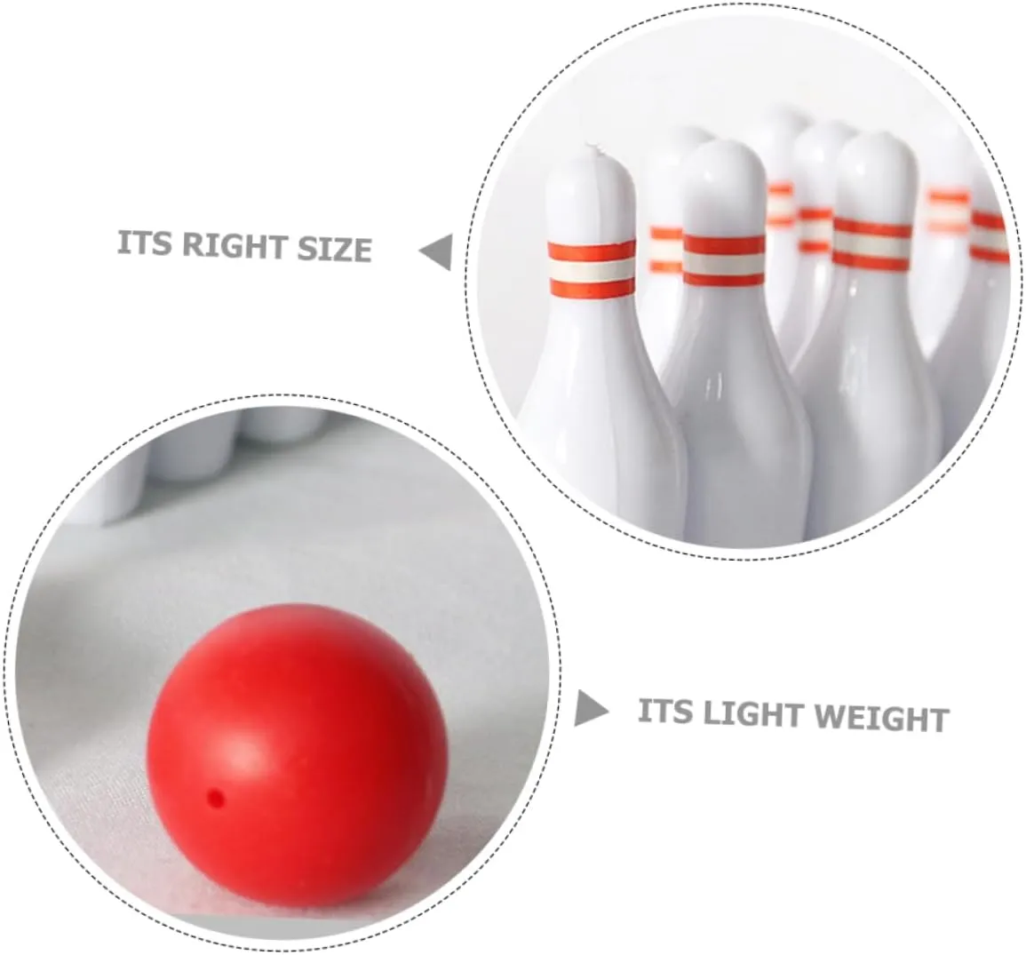 5sets Miniature Bowling Set Dollhouse Decorations Realistic Bowling Pins Balls Compact Indoor Toy for Imagination Hands Fun for Mini House Supply