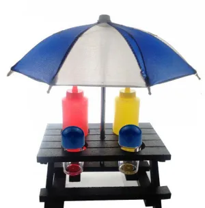 6PCS Kitchen Barbecue Tools,A Set of Tools Barbecue With Salt&Pepper Condiment Bottles/ Wooden Garden Table/Umbrella BBQ.Set