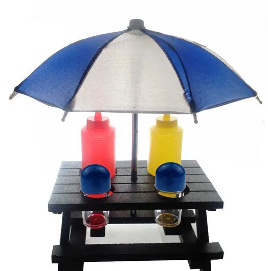 6PCS Kitchen Barbecue Tools,A Set of Tools Barbecue With Salt&Pepper Condiment Bottles/ Wooden Garden Table/Umbrella BBQ.Set