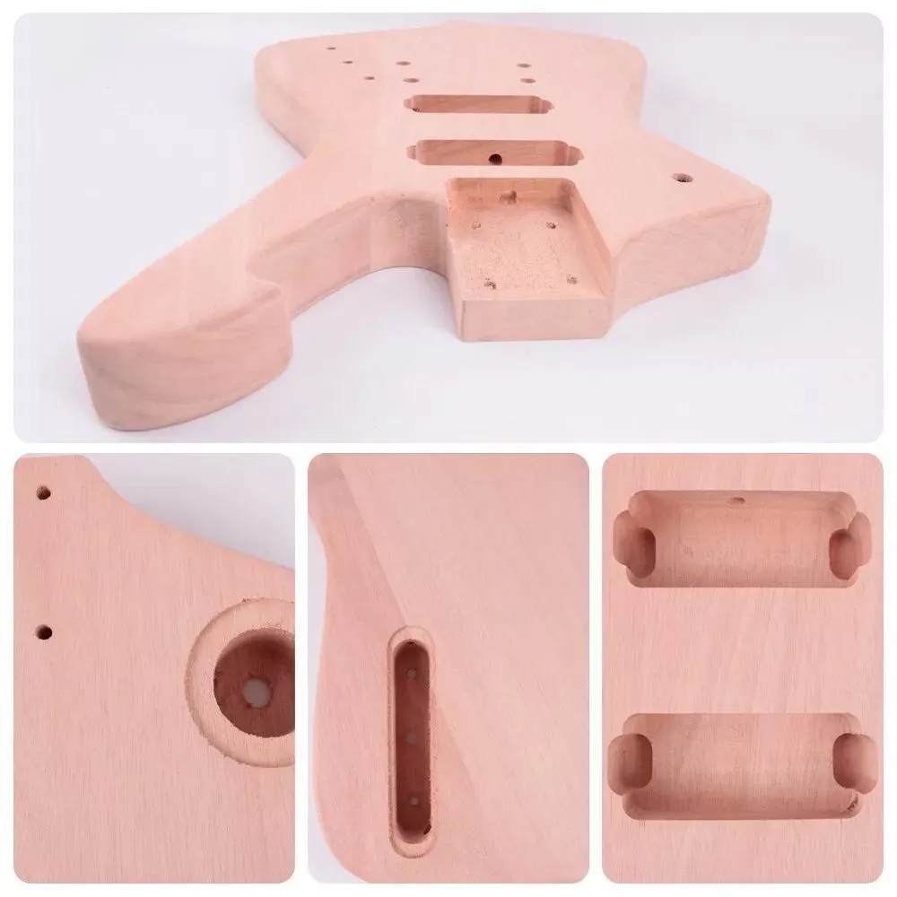 7-String DIY Iceman-Style Electric Guitar Kit - Mahogany Body