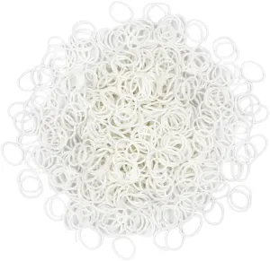 8000  Loom Rubber Bands Unique Bright Colors DIY Craft Gift Loom Bracelet Refill Kit for Boy and Girl/White