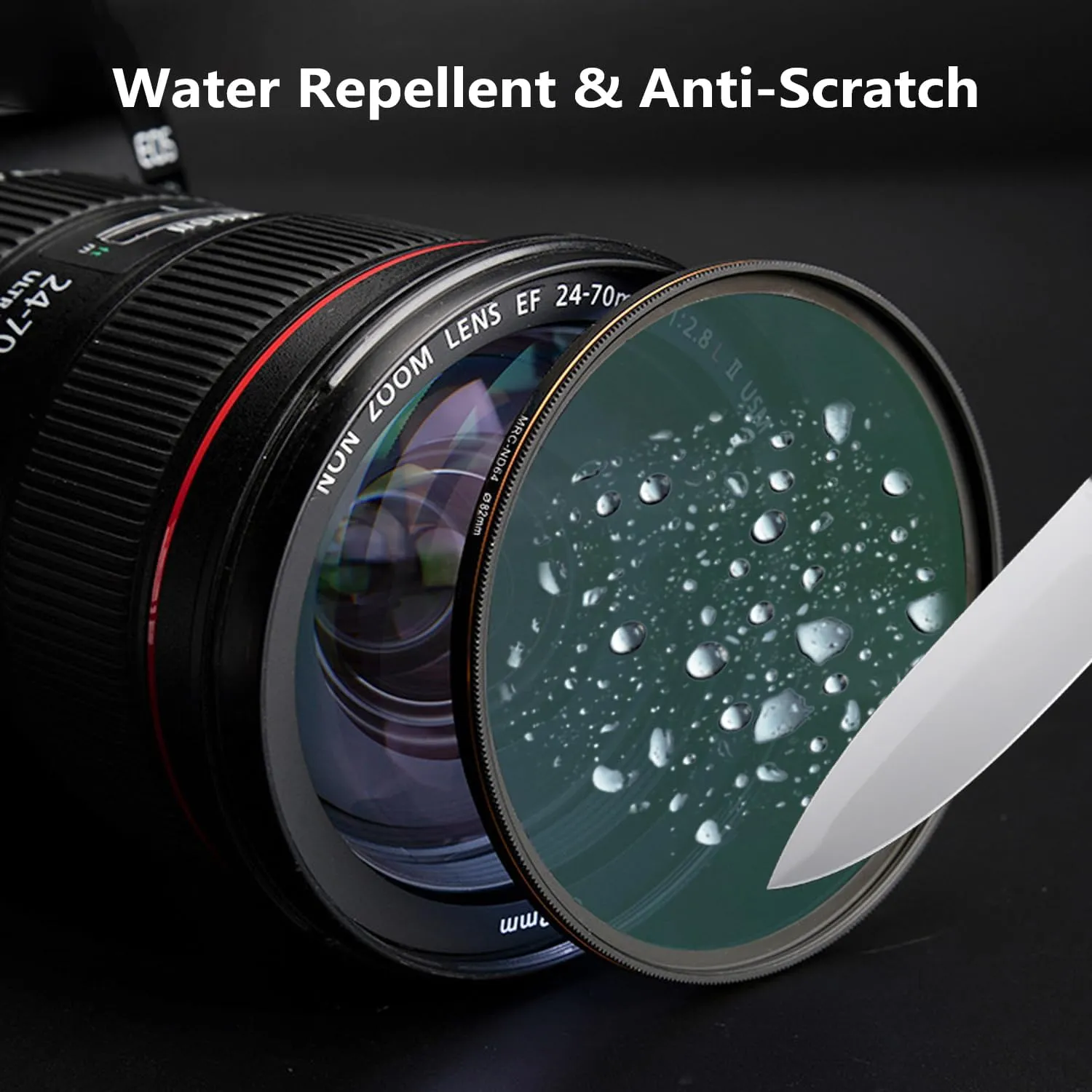 82mm ND64 Filter, 6 Stop Neutral Density Filter for Camera Lenses, 16-Layer Multi-Resistant Coated, German Optics Glass, Weather-Seal ND Filters with Lens Cloth