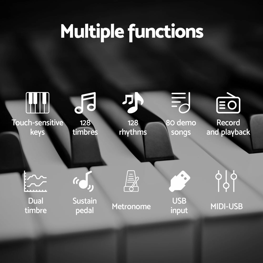 88 Keys Foldable Electronic Piano Keyboard Digital Electric W/ Carry Bag