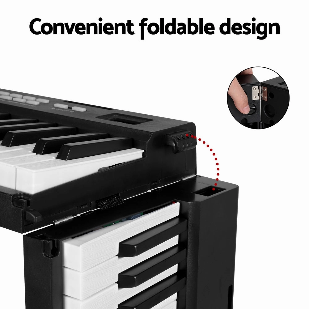 88 Keys Foldable Electronic Piano Keyboard Digital Electric W/ Carry Bag