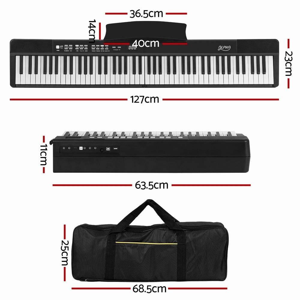 88 Keys Foldable Electronic Piano Keyboard Digital Electric W/ Carry Bag