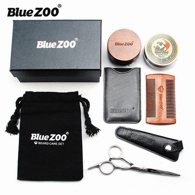 8pcs/set Men Beard Kit Barba Grooming