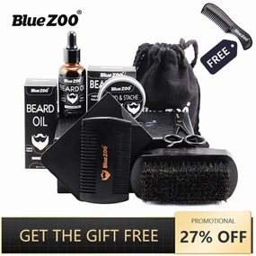 8pcs/set Men Beard Kit Barba Grooming