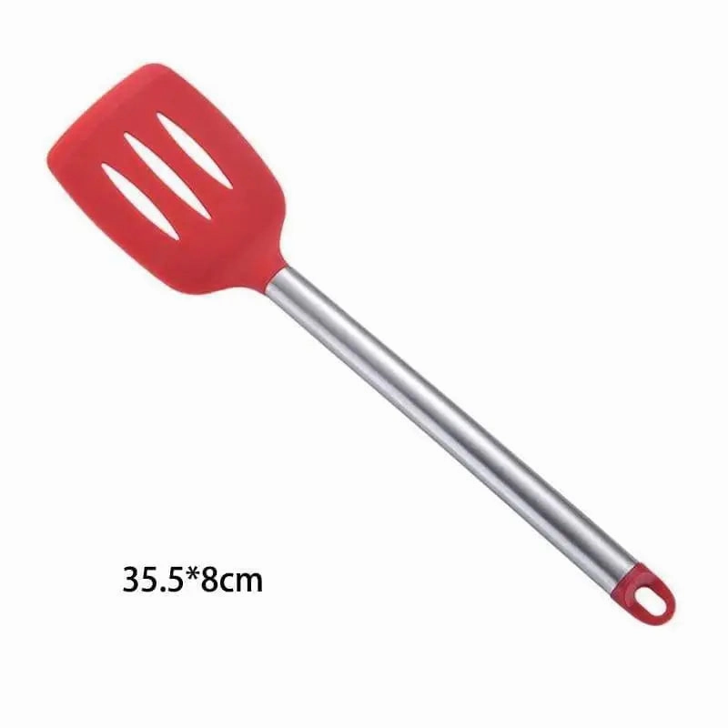 9-Piece Stainless Steel & Silicone Kitchen Utensil Set with Storage Bucket
