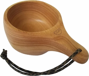 "Kyrre Nordic Kuksa - Hand Carved Solid Wood Camp Mug - This Eco-Friendly Camping Bowl is a Great Addition to Your Family Camping Cooking Gear