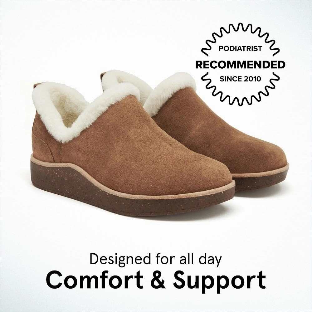 ABEO Pioneer Metatarsal Cozy Booties for Women | Fleece Lined for Warmth | Fall Women's Shoes | Built-In Cozy Orthotic