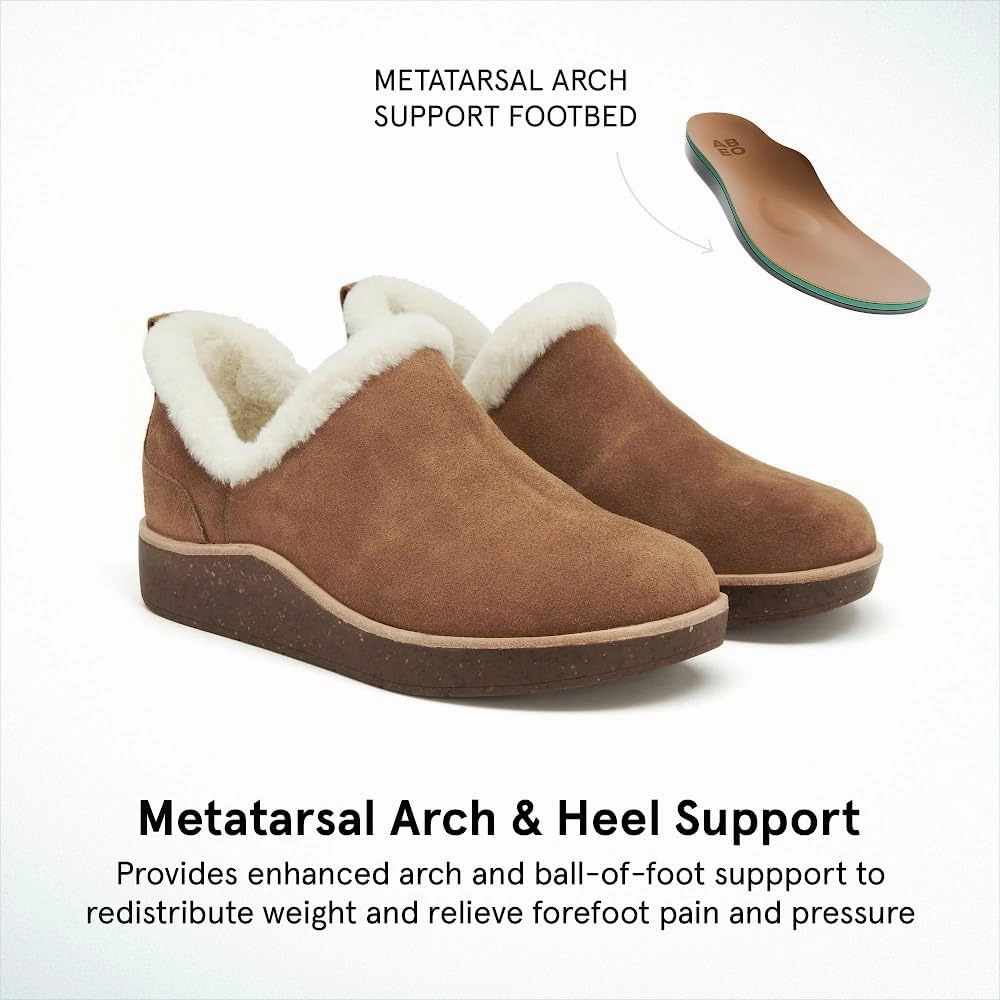 ABEO Pioneer Metatarsal Cozy Booties for Women | Fleece Lined for Warmth | Fall Women's Shoes | Built-In Cozy Orthotic