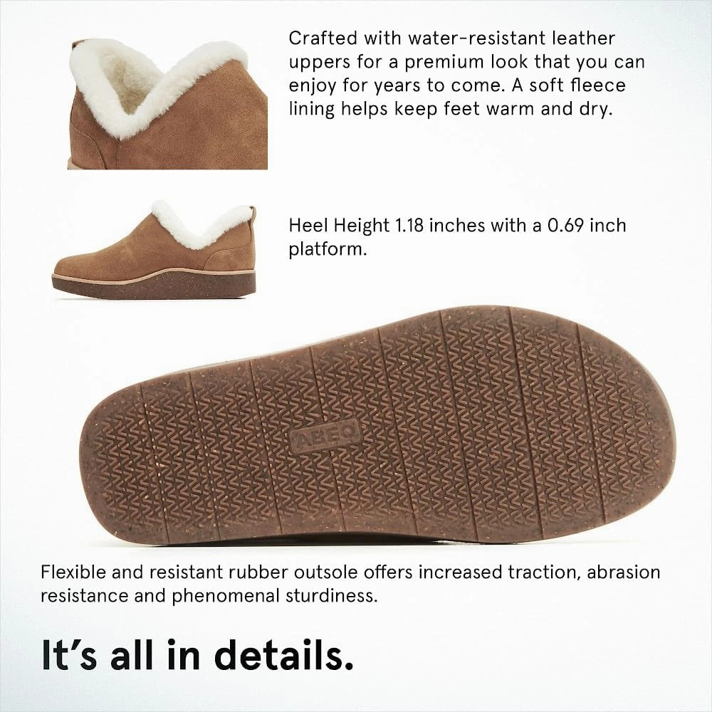 ABEO Pioneer Metatarsal Cozy Booties for Women | Fleece Lined for Warmth | Fall Women's Shoes | Built-In Cozy Orthotic