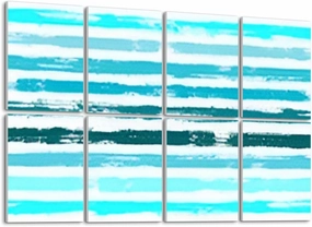 Acoustical Soundproof Wall Panels Watercolor brush stripes seamless pattern Caramel bright sea wave navy Self-Adhesive Art Acoustic Panels Reduce Room Echo Reverberation Acoustic Treatment Wall Decor