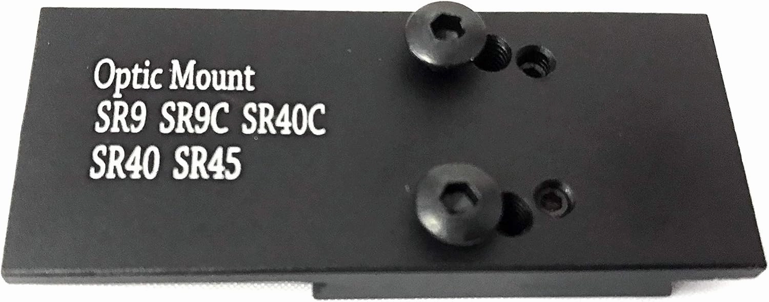 Ade Advanced Optics Mini Red Dot Sight Mounting Plate for Ruger SR9, SR9c, SR40, SR40c, and SR45 Pistols, Compatible with Vortex Viper/Venom, Burris Fastfire, Shield RMS/RMSc, Sig Romeo Zero