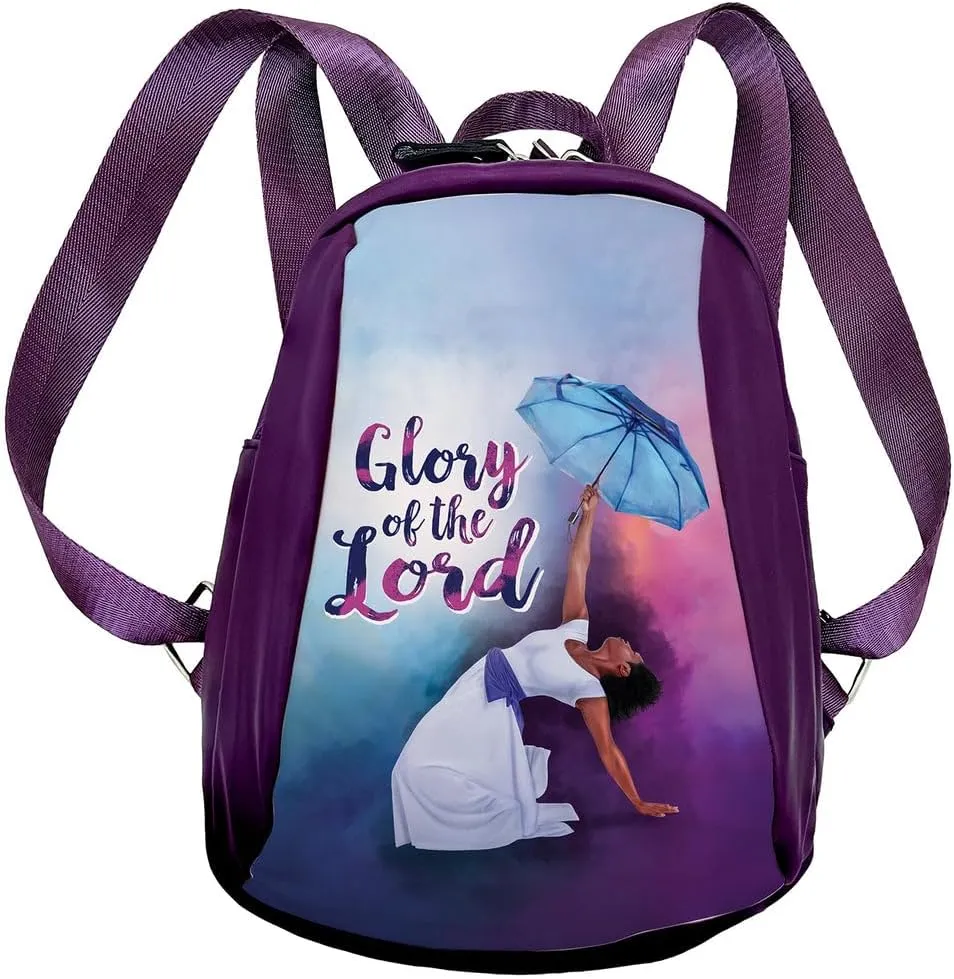 African American Expressions Glory of the Lord Backpack Set - Includes Backpack, Pouch, and Card Holder - Perfect for Travelers - BPS02