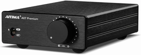 AIYIMA A07 Premium TPA3255 Power Amplifier 300Wx2 HiFi Class D Audio Amp Mini 2 Channel Stereo Amplifier for Passive Speaker Desktop Bookshelf Home Theater System with DC 32V Power Adapter