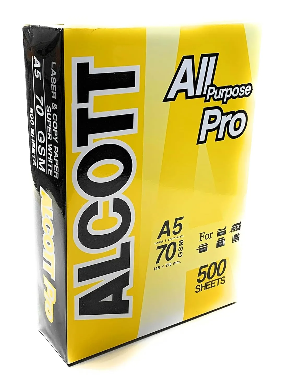 Alcott A5 Printer Copy Paper - (8.3"x 5.83") - 500 Sheets (70 GSM - 18lb)