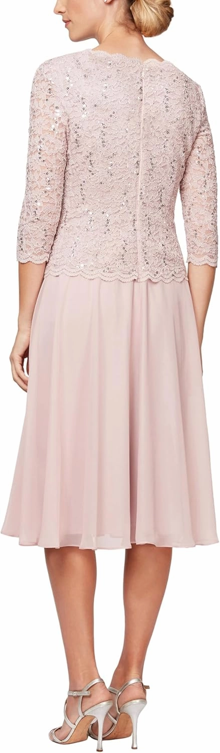 Alex Evenings Women's Sleeveless Printed Chiffon Mid-Length Dress with Jacket