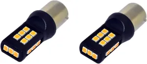 Alla Lighting T25 3121 3157 Amber Yellow LED Bulbs Xtreme Super Bright 4114 4157 3457 4057 3157 LED Bulb High Power 3035 21-SMD 12V LED 3157NAK LED Bulbs for Cars Trucks Turn Signal Blinker Lights